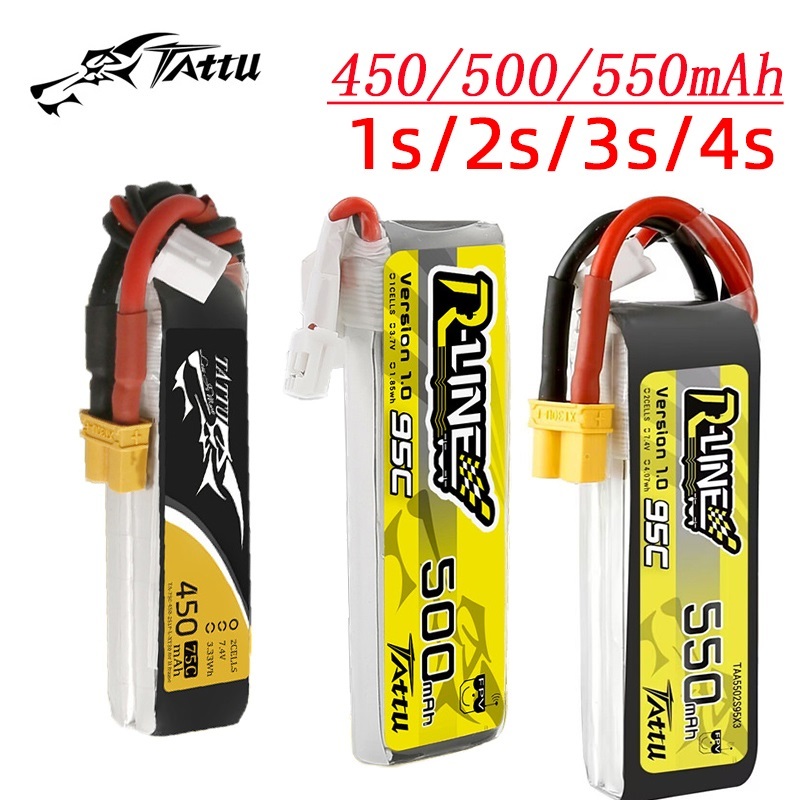 Rc Helicopter Battery - 3Pcs NEW TATTU 450/500/550mAh 75/95C 3.7/3.8/7.4/11.1/14.8V