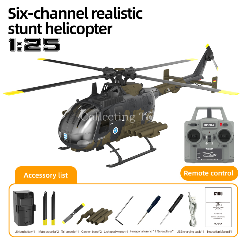 Rc Era C180 Bo105 1/25 Scale 6 - Rc Helicopter Gyro recension och pris