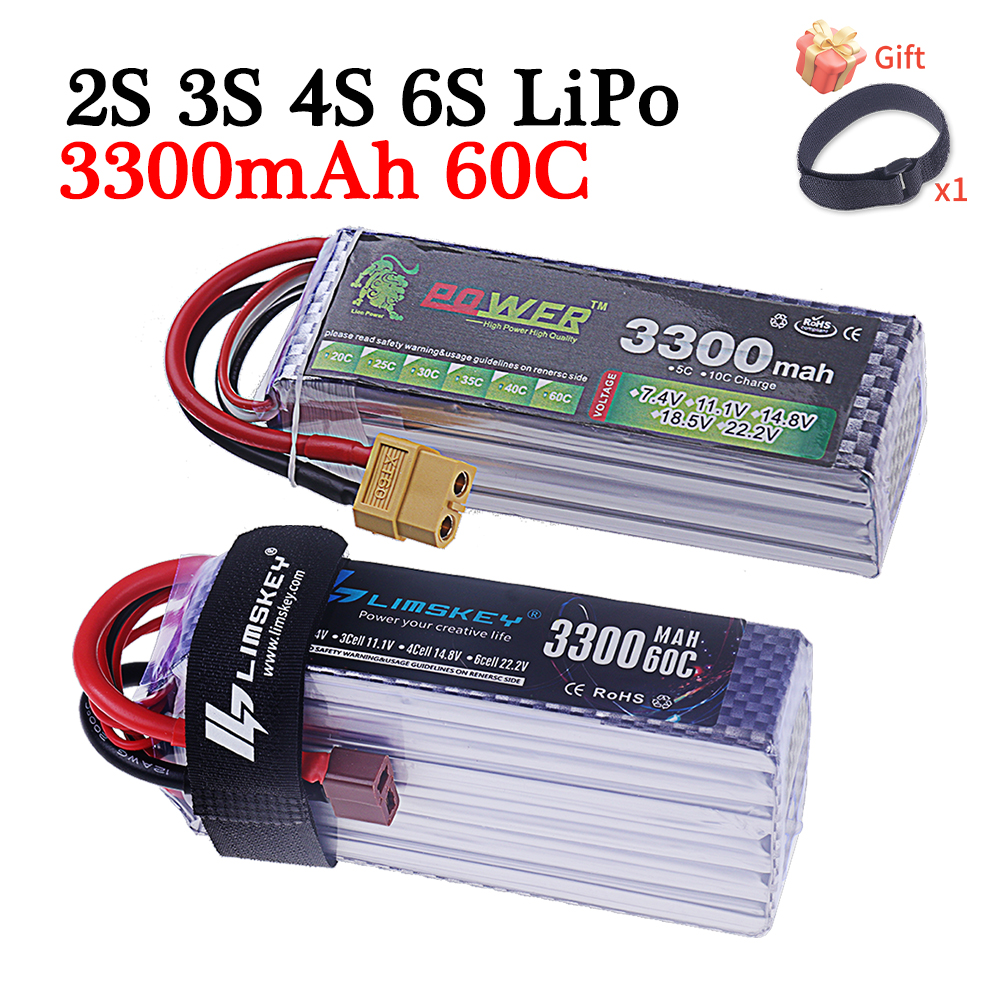 60C Lipo Battery 3300mAh 7.4V  - Rc Helicopter Parts recension och pris