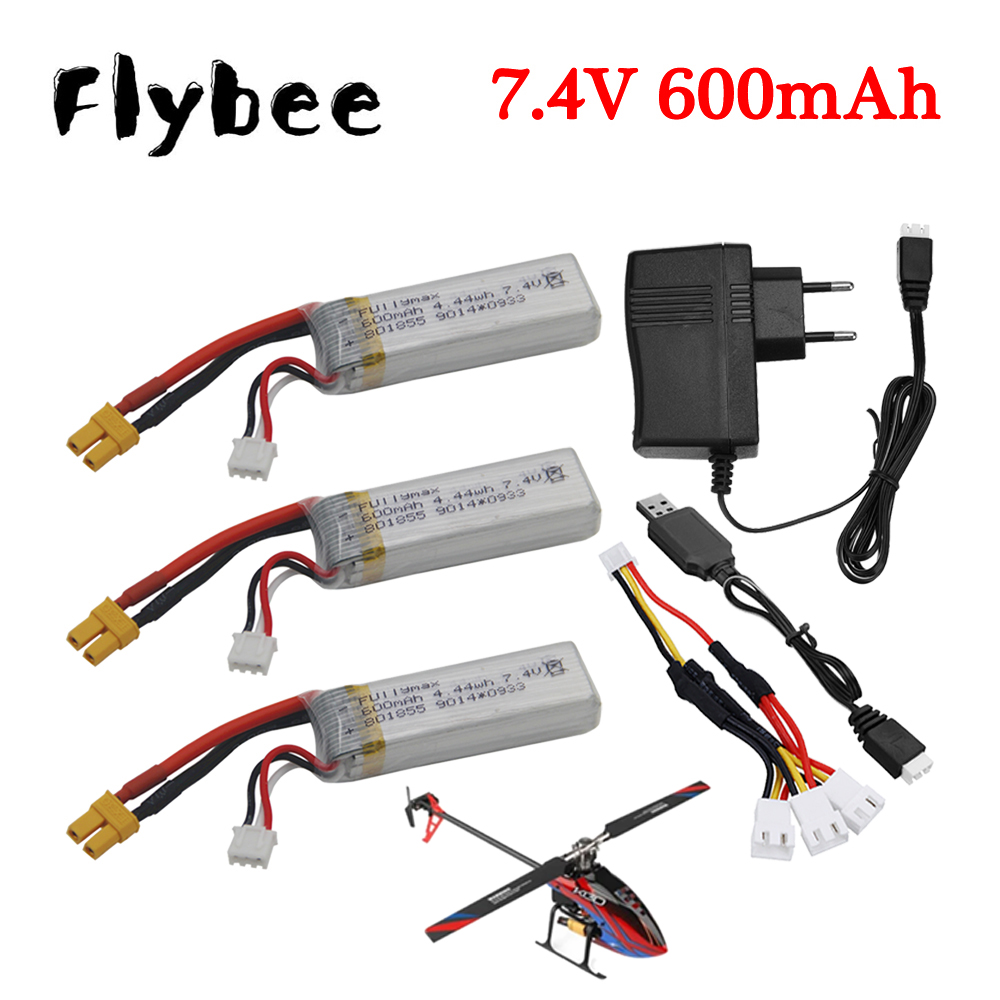 7.4V 600mAh Lipo Battery +7.4V - Rc Helicopter Charger recension och pris