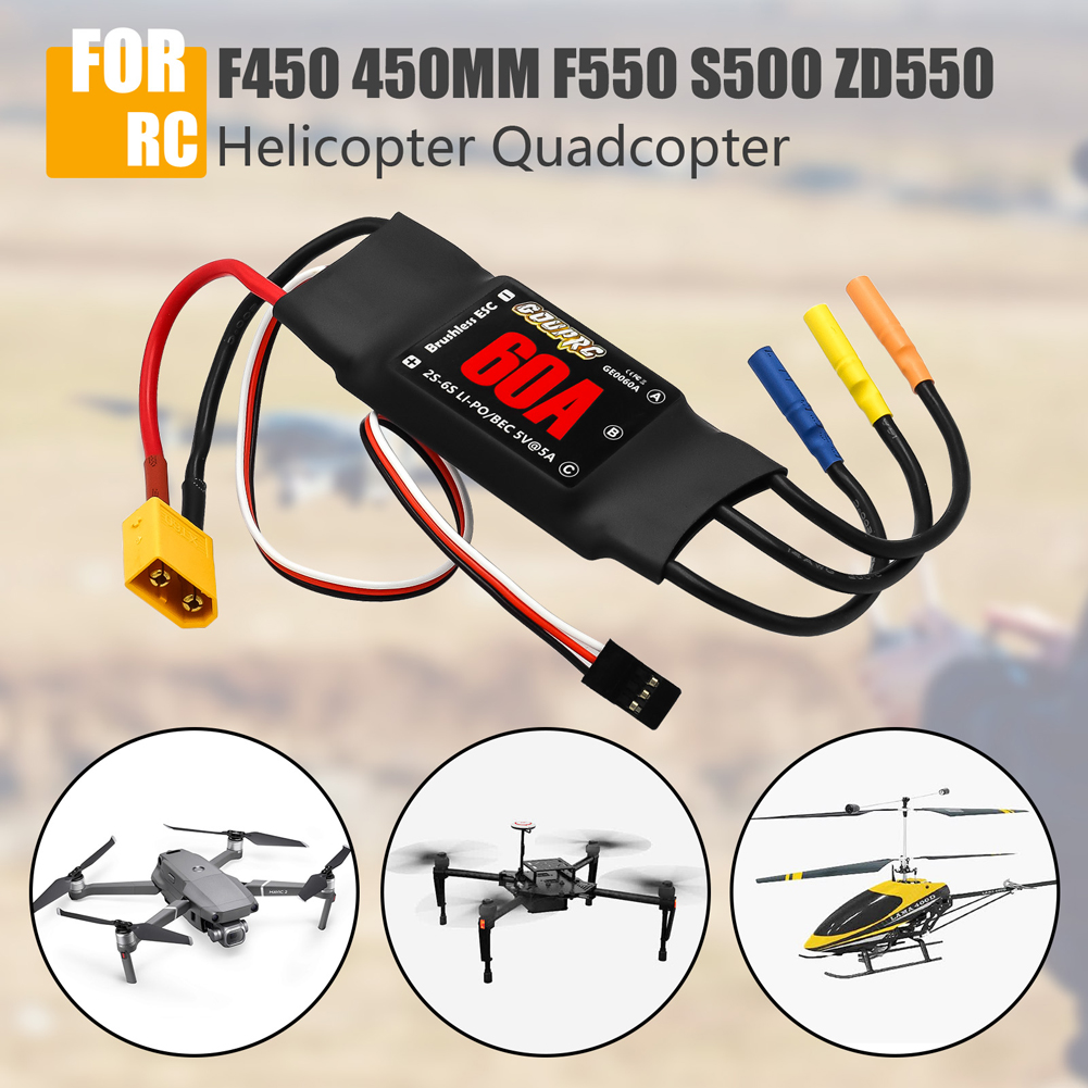 60A Brushless ESC 2-6S Electri - Rc Helicopter Electric recension och pris