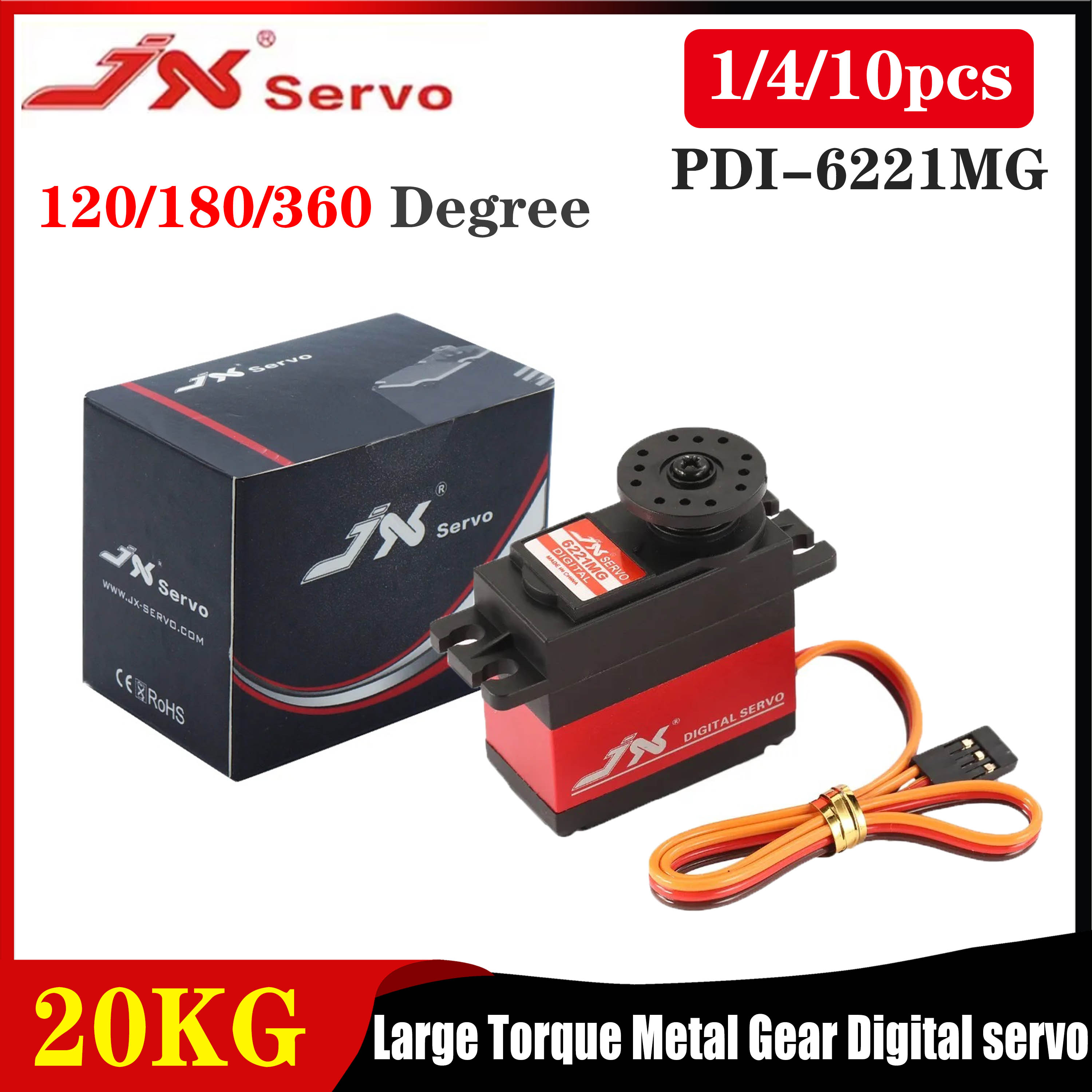 JX PDI-6221MG 20KG Large Torqu - Rc Helicopter Large recension och pris