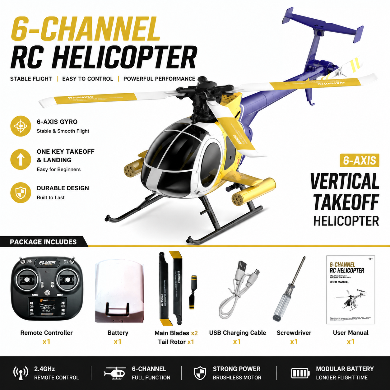 K300 6CH RC Helicopter Brushle - Rc Helicopter Gyro recension och pris