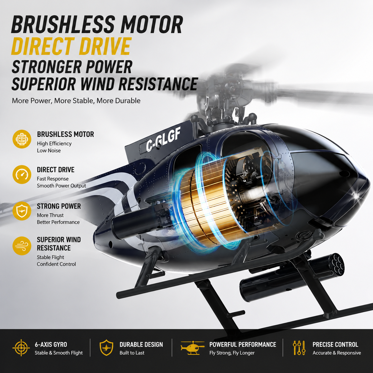 K300 6CH RC Helicopter Brushle - Rc Helicopter Gyro recension och pris