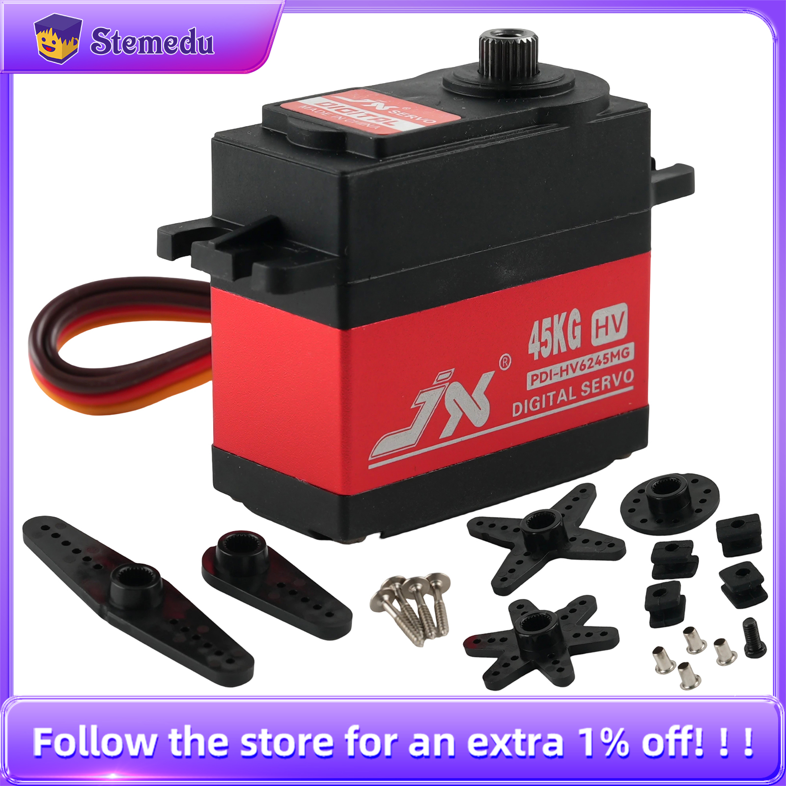 JX Servo PDI-HV6245MG 45KG HV  - Rc Helicopter Parts recension och pris