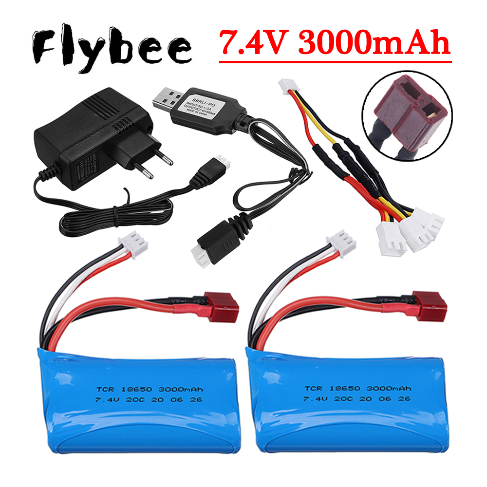 7.4V 3000mAh Li-ion Battery fo - Rc Helicopter Charger recension och pris