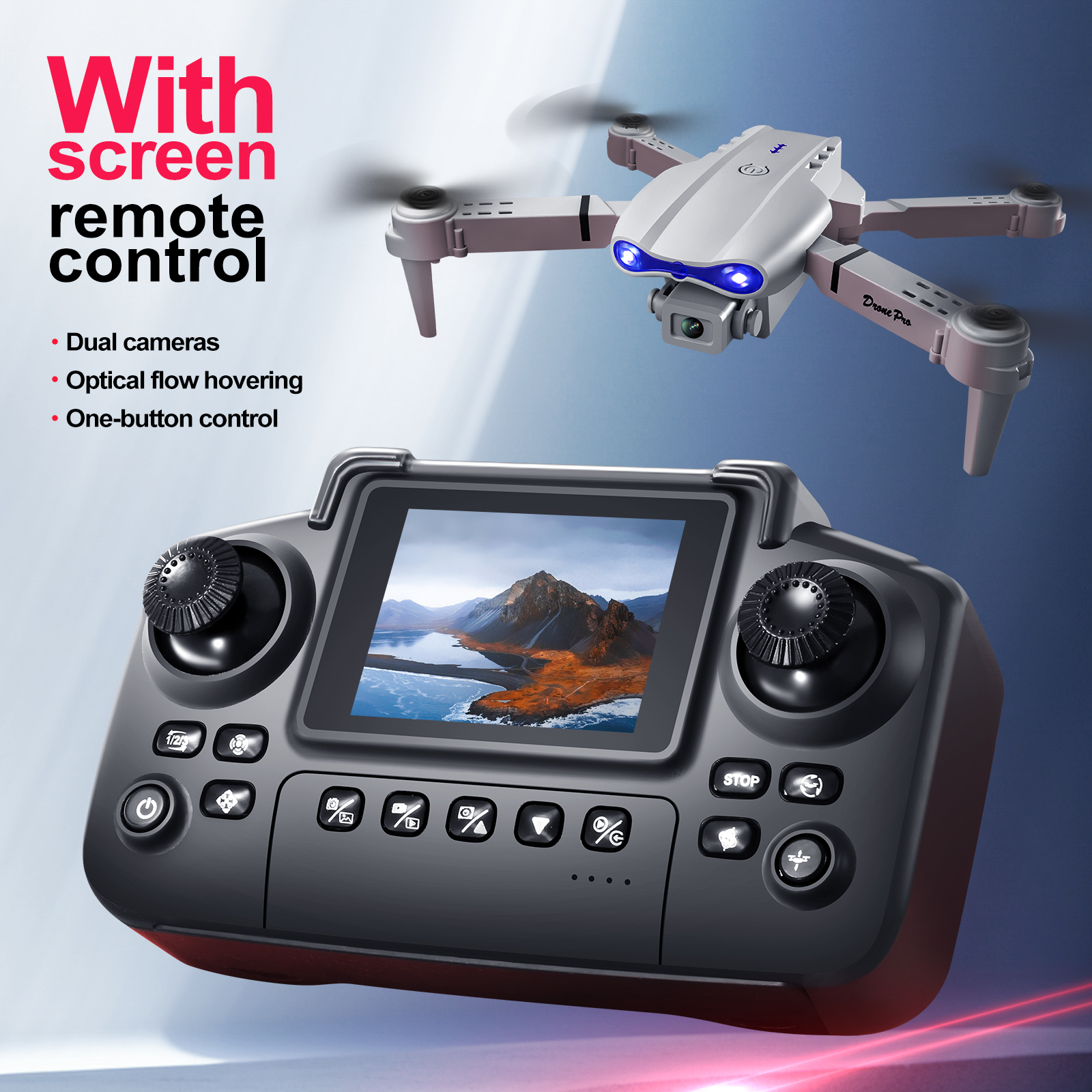 2025 New E88 E99 Upgraded Dron - Rc Helicopter Case recension och pris