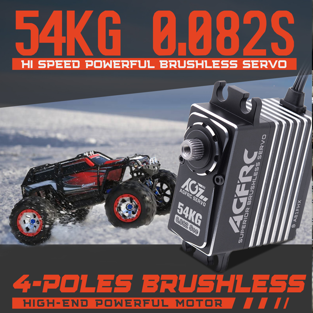 AGFRC A81FHX 54KG HV 4-Pole Br - Rc Helicopter Large recension och pris