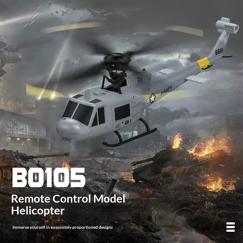 Huey F6601 4CH RC Helicopter - - Rc Helicopter Single Rotor recension och pris