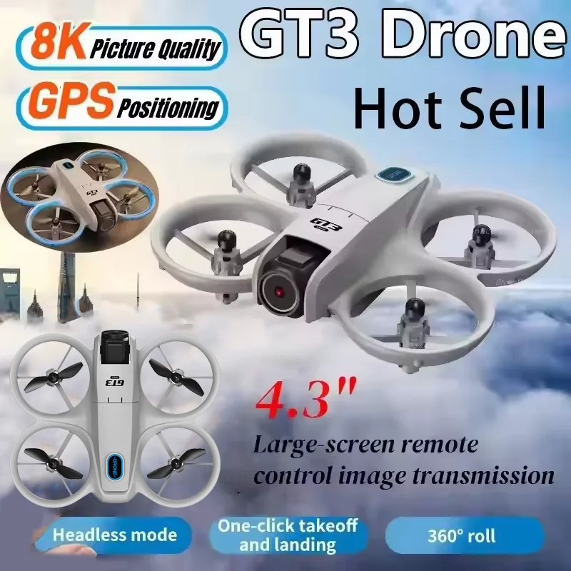 GT3 Drone 8K HD Dual Cameras G - Rc Helicopter Case recension och pris