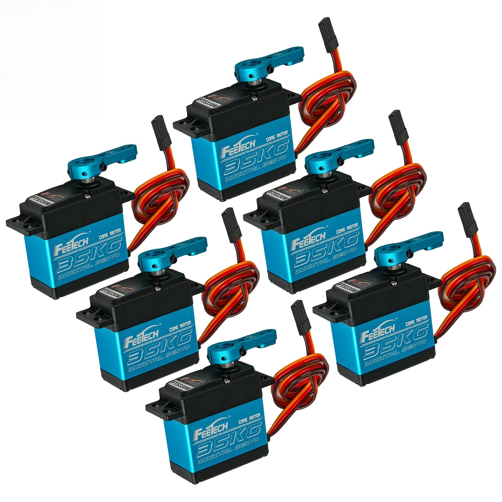 6PCS Feetech FT5330M 7.4V 35KG - Rc Helicopter Servo recension och pris