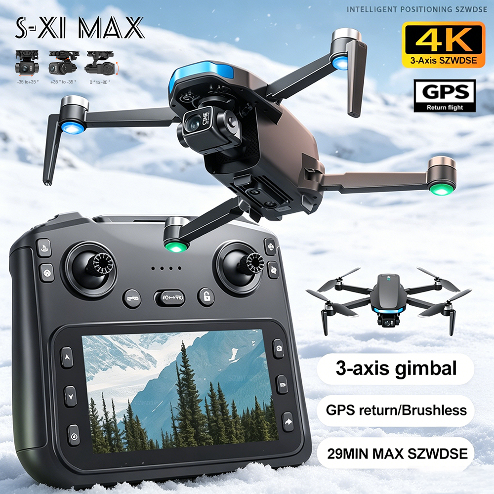 New S-X1 MAX Drone GPS 8K Prof - Rc Helicopter Case recension och pris